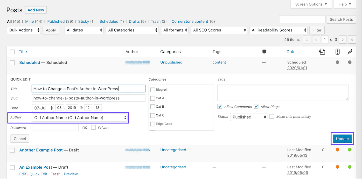 5 cách thay đổi tác giả trong WordPress 5 cách thay đổi tác giả trong WordPress