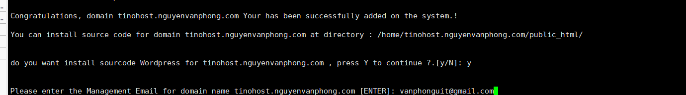 Add New Domain - Thêm Tên miền vào VPS 7