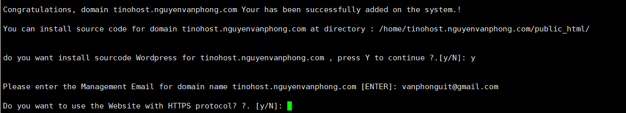 Add New Domain - Thêm Tên miền vào VPS 8