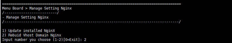 Rebuid Vhost Domain Nginx - Cập nhật lại các Vhost nginx cho các tên miền. 2