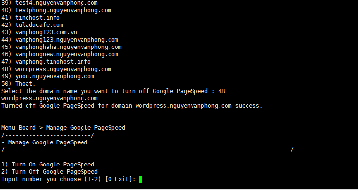Turn Off Google PageSpeed - Tắt MOD Google PageSpeed trên Tinoscript 4