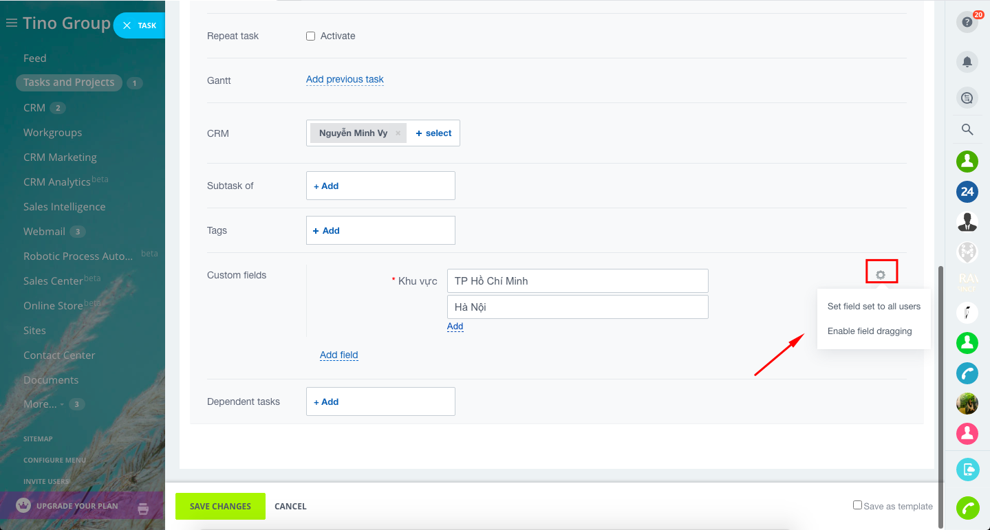 Custom fields (Trường tuỳ chỉnh cho tác vụ) 4