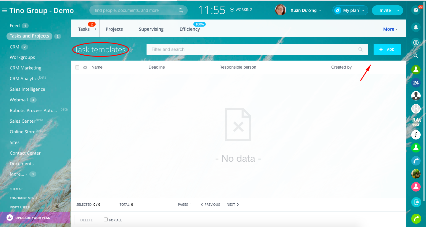 Task template (tác vụ mẫu) 2 Task template (tác vụ mẫu) 2