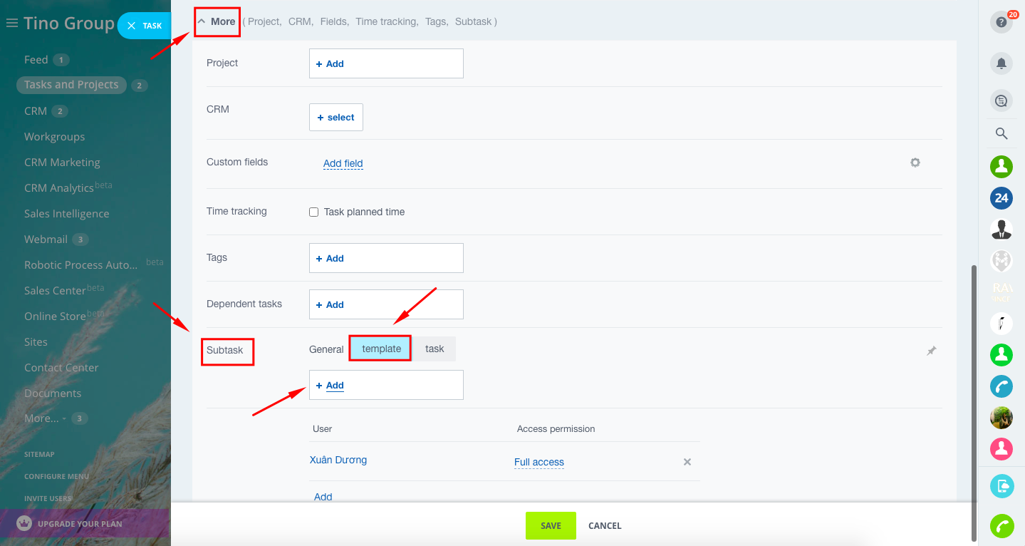 Task template (tác vụ mẫu) 8 Task template (tác vụ mẫu) 8