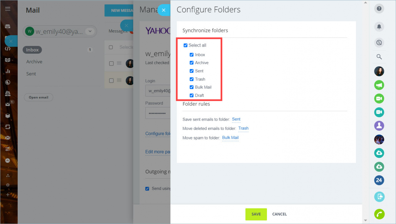 Select Folders