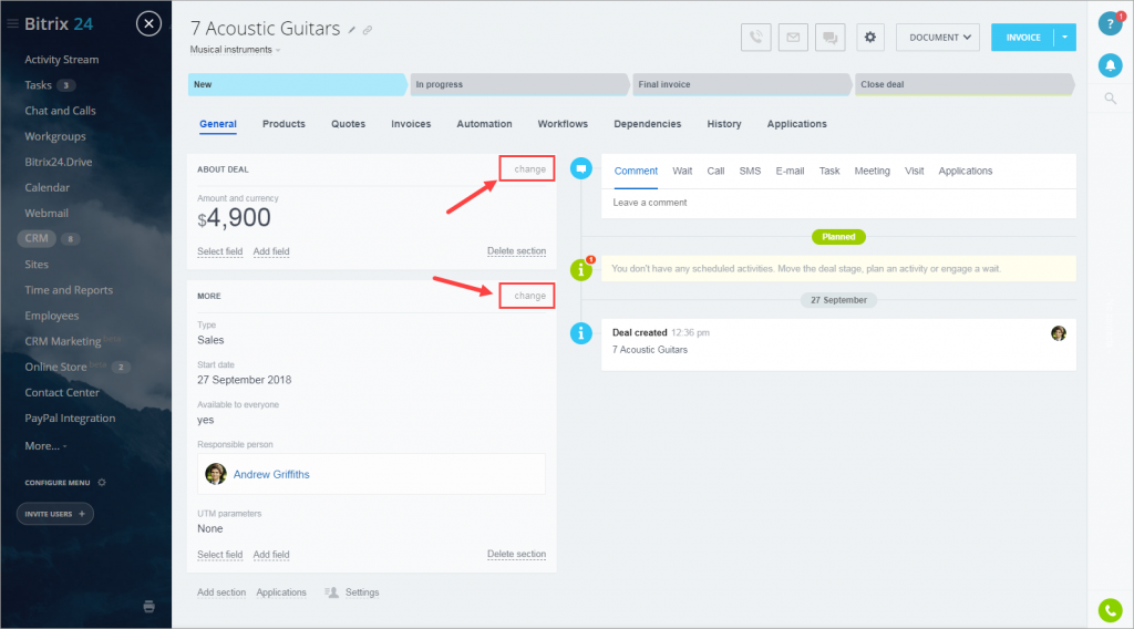 [CRM] Biểu mẫu phần tử CRM (CRM elements form) 2
