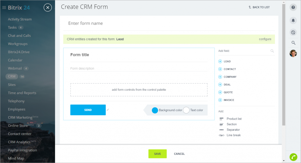 [CRM] Thêm form biểu mẫu web CRM mới - CRM Forms 2