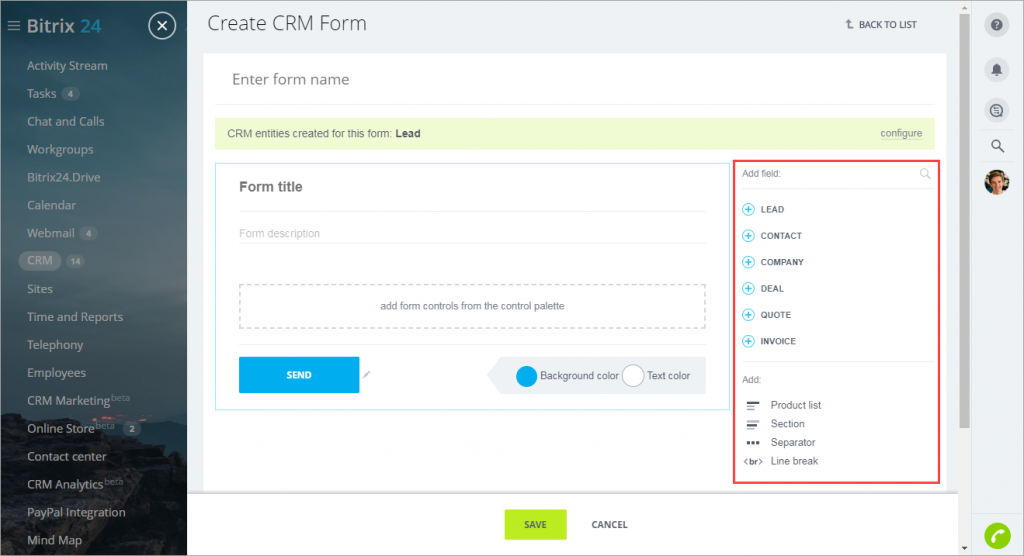 [CRM] Thêm form biểu mẫu web CRM mới - CRM Forms 3