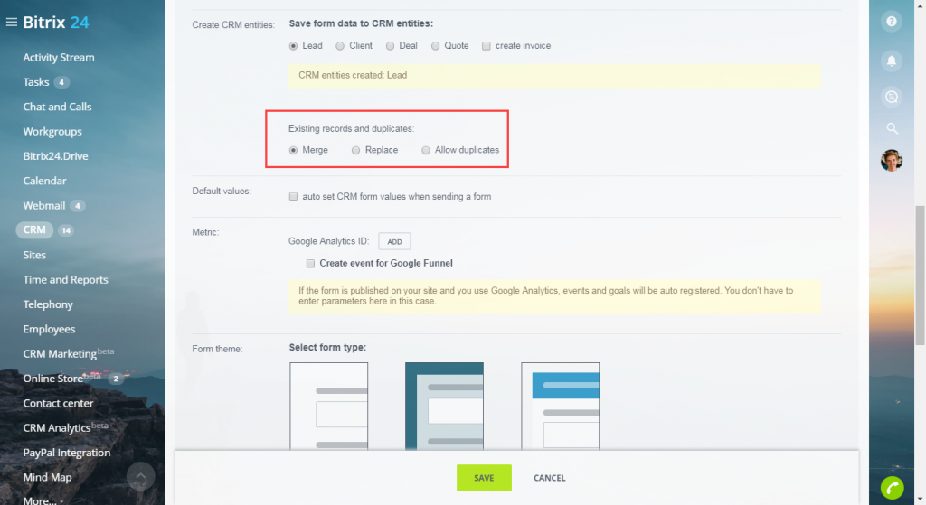 [CRM] Thêm form biểu mẫu web CRM mới - CRM Forms 8