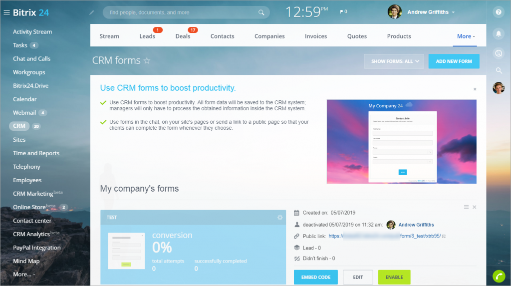 [CRM] Biểu mẫu web CRM - CRM Forms 2