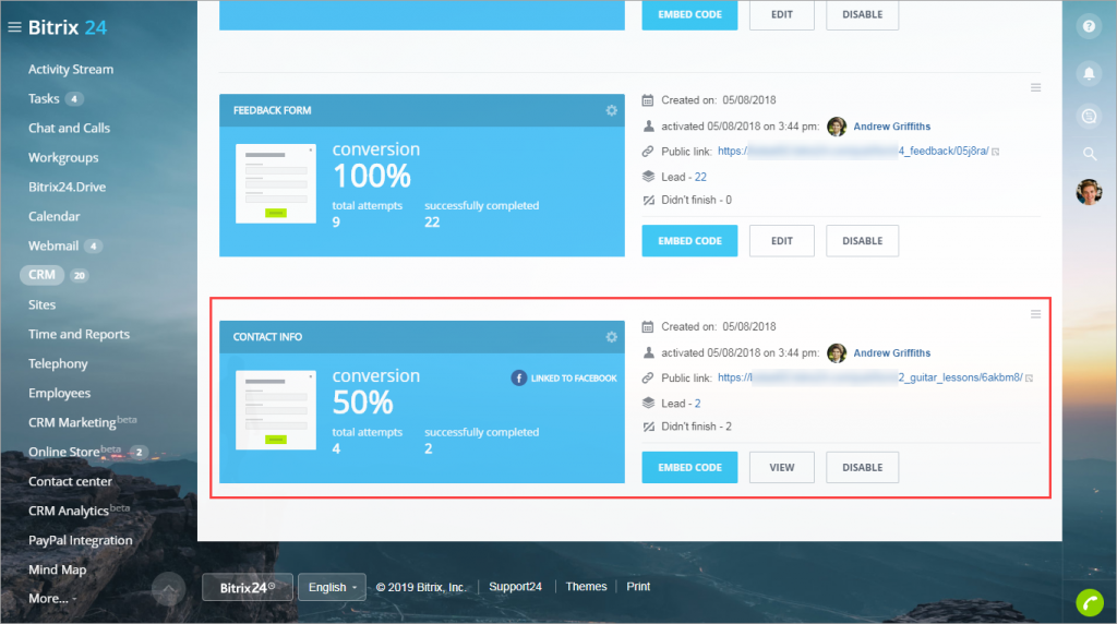 [CRM] Biểu mẫu web CRM - CRM Forms 3
