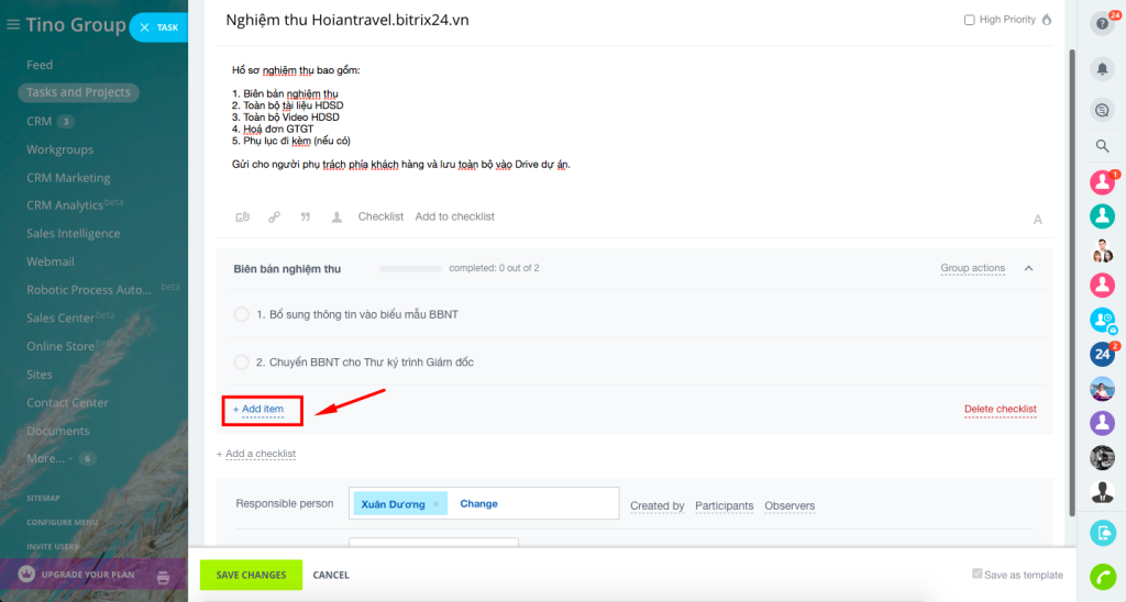 [Task] Thêm Checklist 2
