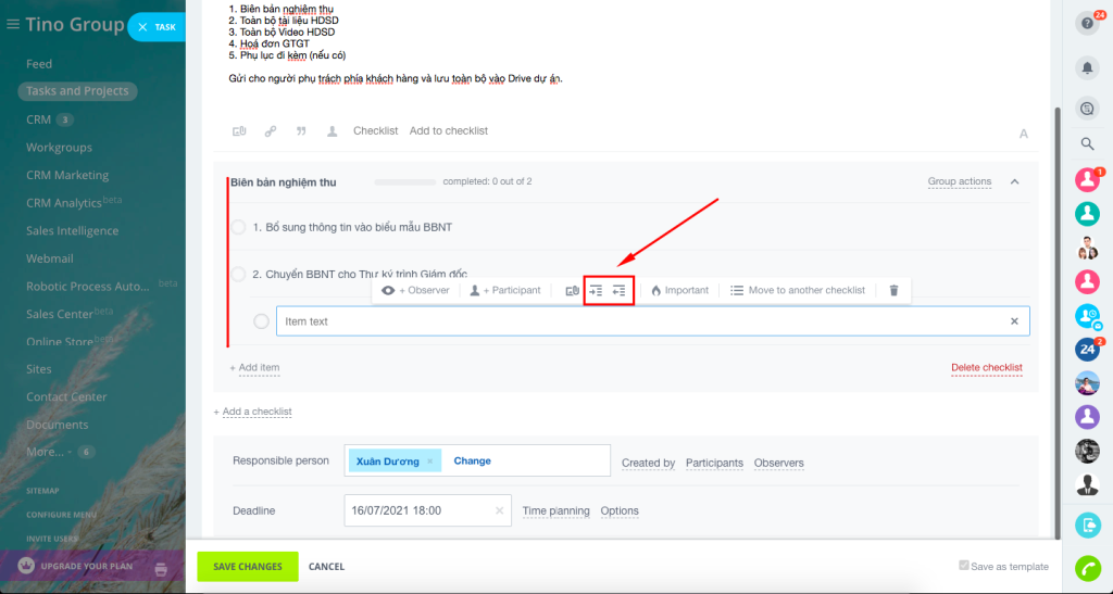 [Task] Thêm Checklist 5