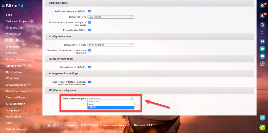 [CRM] Trình thiết kế CRM Forms mới và cổ điển 4
