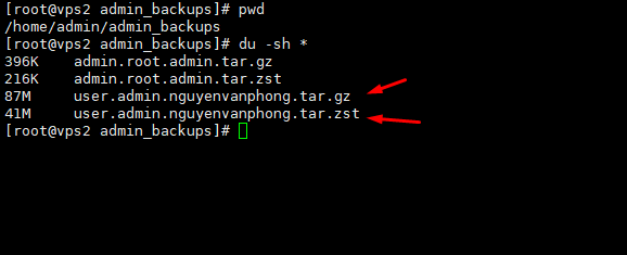 Tùy chọn nén bằng zstd trên backup và restore với directadmin. 2 Tùy chọn nén bằng zstd trên backup và restore với directadmin. 2