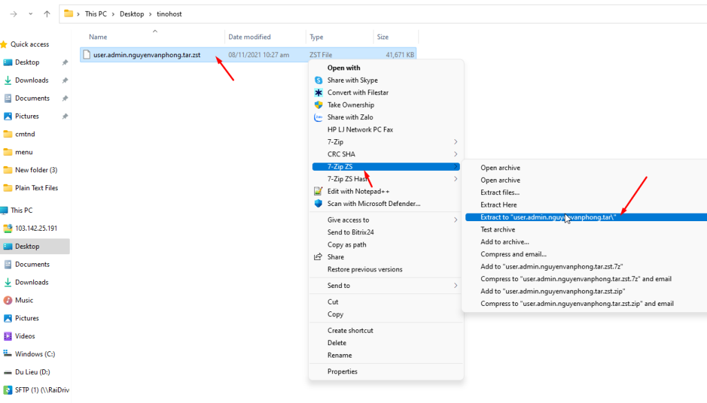 Tùy chọn nén bằng zstd trên backup và restore với directadmin. 4