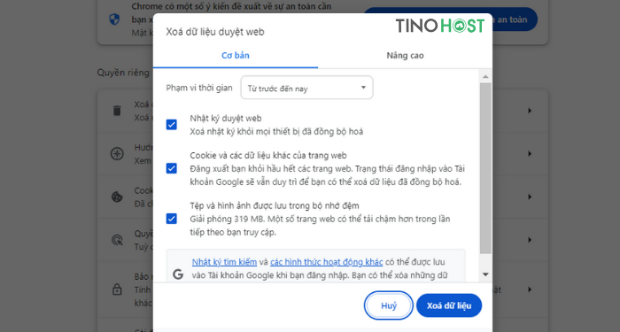 Hướng dẫn sửa lỗi “ERR_CONNECTION_REFUSED” Chrome thành công 100% 6 xoa-cache-trinh-duyet