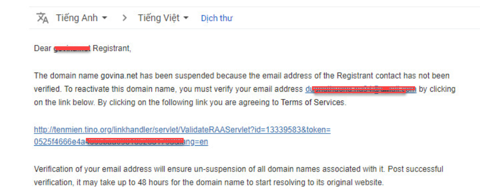 Xác minh tên miền quốc tế bị khóa tạm thời đơn giản 3 tim-email-chua-link-xac-thuc