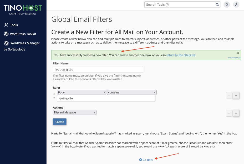 [cPanel] Hướng dẫn tạo bộ lọc chung cho email trên hosting (Global Email Filters) 1