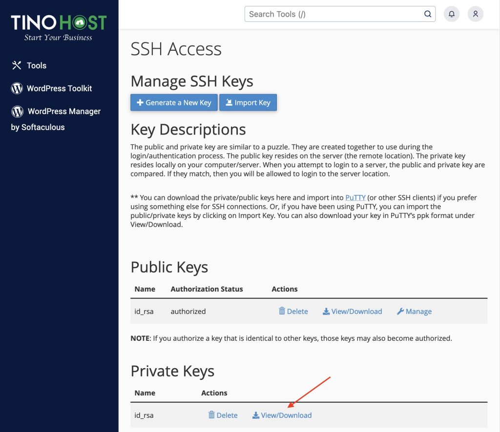 SSH-vao-hosting