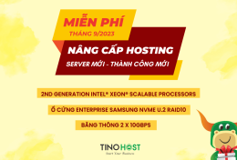 TinoHost thông báo nâng cấp miễn phí SSD qua NVMe cho khách hàng cũ 