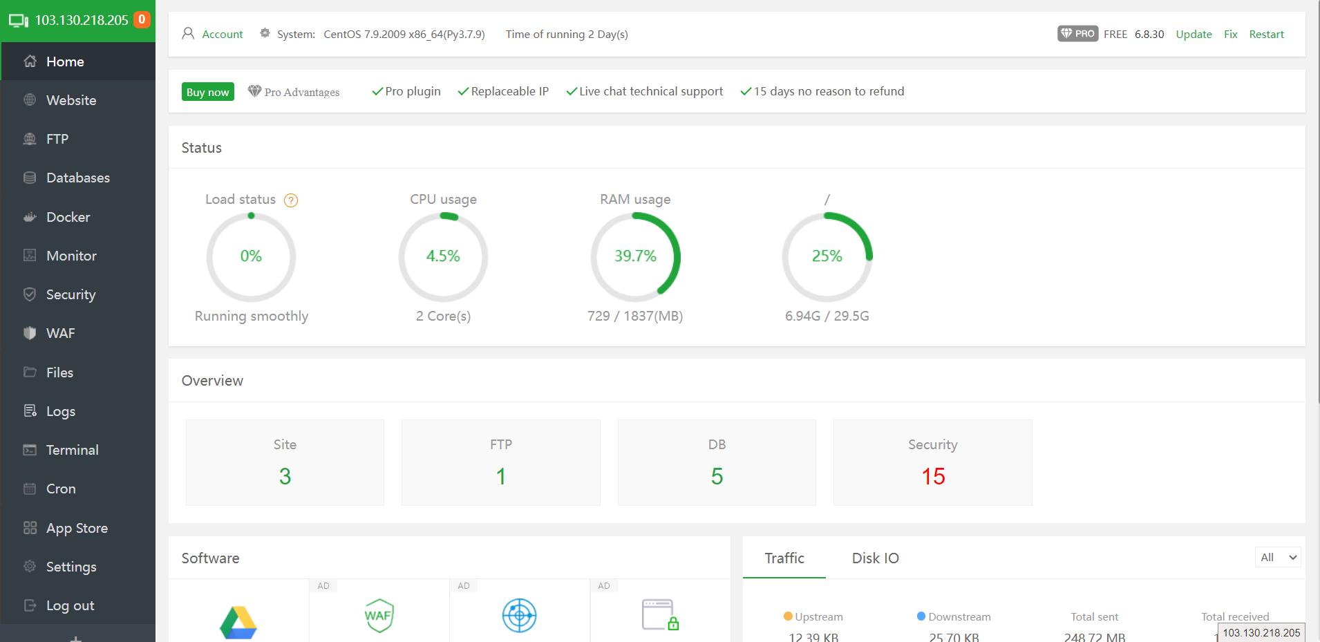 System Monitor trên aaPanel là gì? Cách bật System Monitor trên aaPanel 3 cach-bat-system-monitor-tren-aapanel