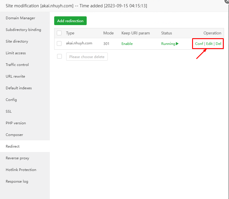 Hướng dẫn cách sử dụng Redirect trên aaPanel 6 cach-su-dung-redirect-tren-aapanel