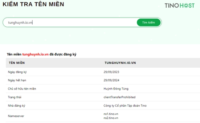 Bật mí 2 cách kiểm tra tên miền còn hạn sử dụng hay không 2024 7 tinohost-cung-cap-cho-khach-hang-cong-cu-whois-tien-loi