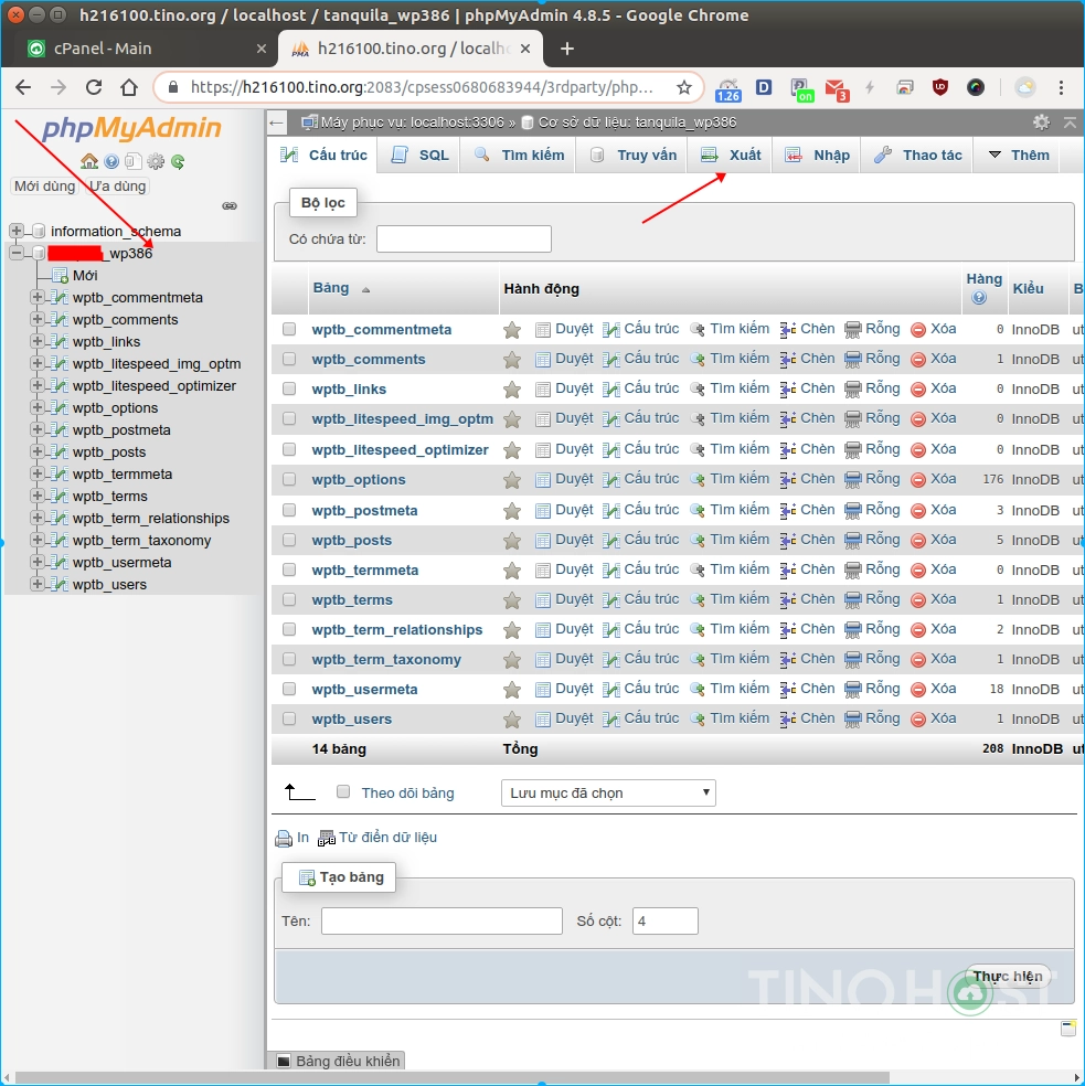 Bật mí cách lấy database của website trên hosting cPanel trong chớp mắt 2 Bật mí cách lấy database của website trên hosting cPanel trong chớp mắt 1