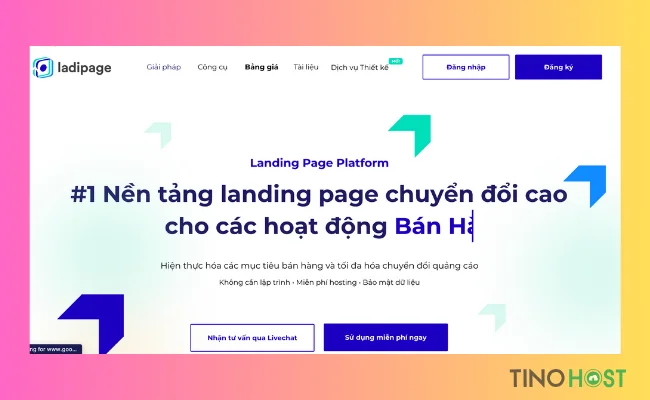 Hướng dẫn cách trỏ tên miền về LadiPage từ nhà đăng ký TinoHost 1 ladipage-xay-dung-trang-landing-page-truc-tuyen