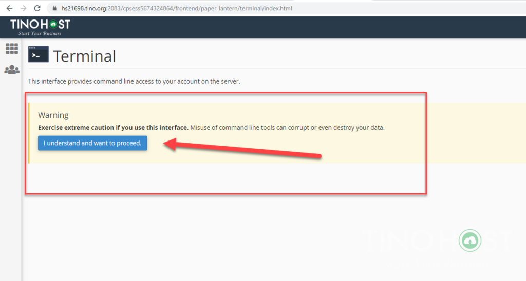 Hướng dẫn SSH trên Share Cloud Hosting sử dụng Terminal 3 xac-nhan-de-mo-terminal