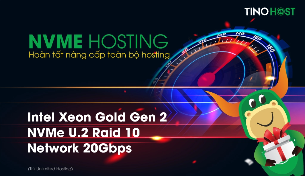 Server mới - hiệu suất mới - thành công mới: TinoHost miễn phí nâng cấp hosting và VPS cho tất cả khách hàng! 1 Tính đến tháng 11/2023, TinoHost đã hoàn tất nâng cấp toàn bộ dịch vụ hosting (trừ unlimited hosting) lên hệ thống máy chủ mới.