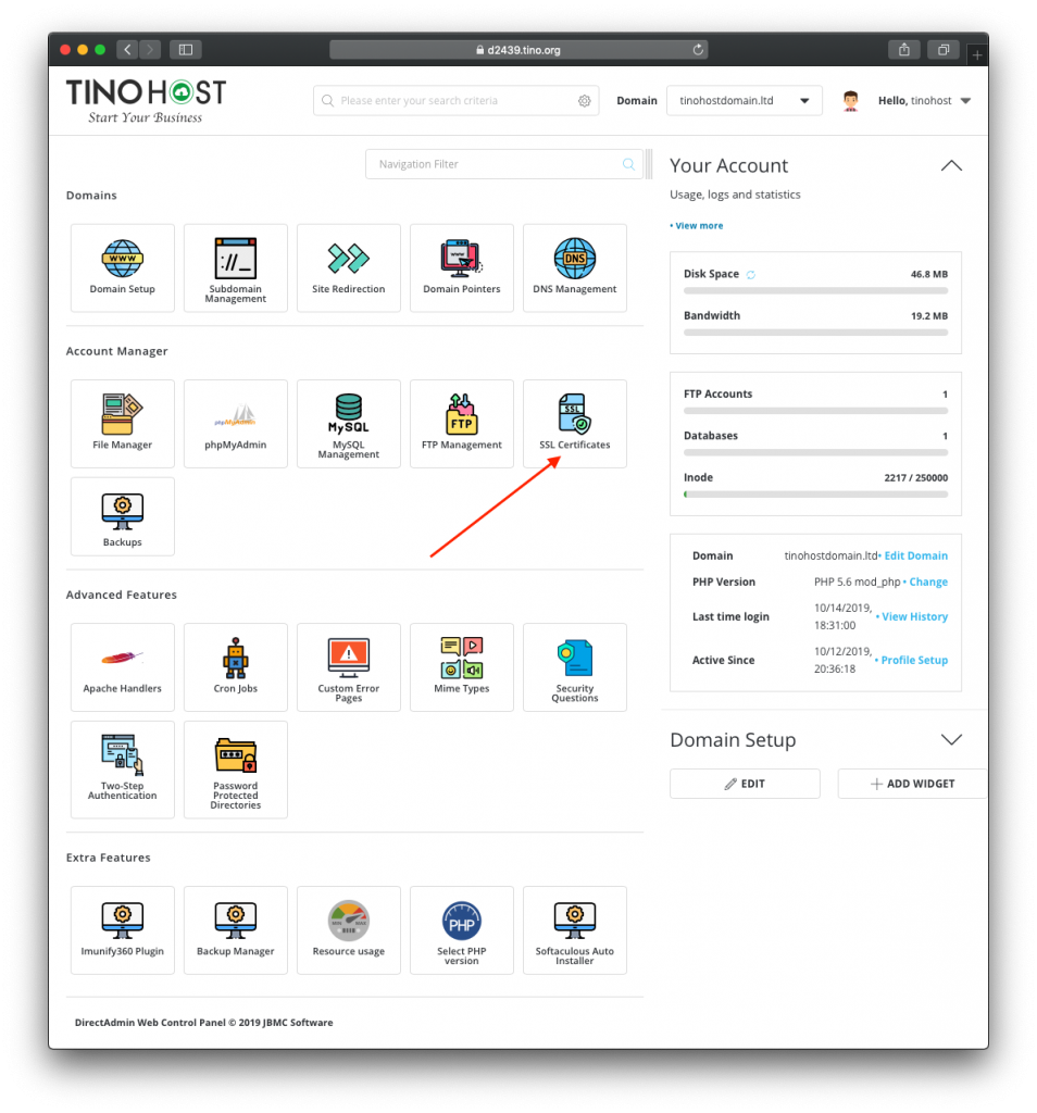 Hướng dẫn cách tạo HTTPS miễn phí cho WordPress A-Z 1 tao-https-voi-directadmin