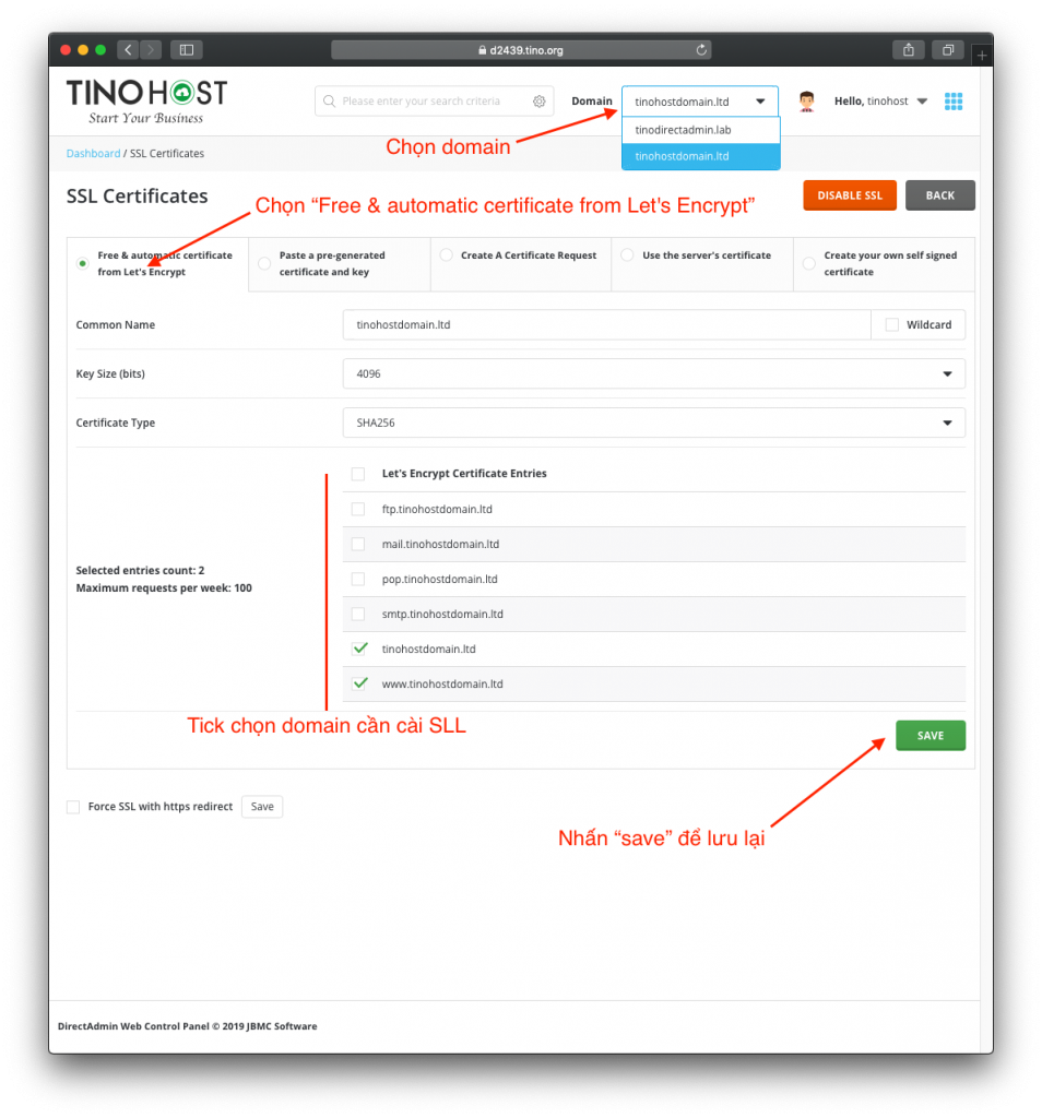 Hướng dẫn cách tạo HTTPS miễn phí cho WordPress A-Z 2 tao-https-voi-directadmin