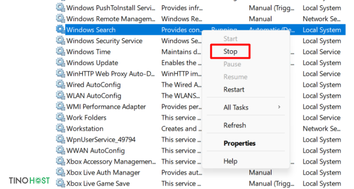 Disk Usage là gì? Cách khắc phục tình trạng "100% Disk Usage" 10 Windows-Search