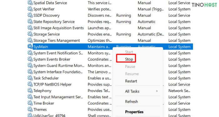 Disk Usage là gì? Cách khắc phục tình trạng "100% Disk Usage" 8 sysmain-tren-win-11