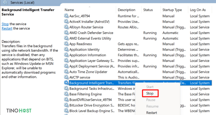 Disk Usage là gì? Cách khắc phục tình trạng "100% Disk Usage" 9 background-intelligent-transfer-service