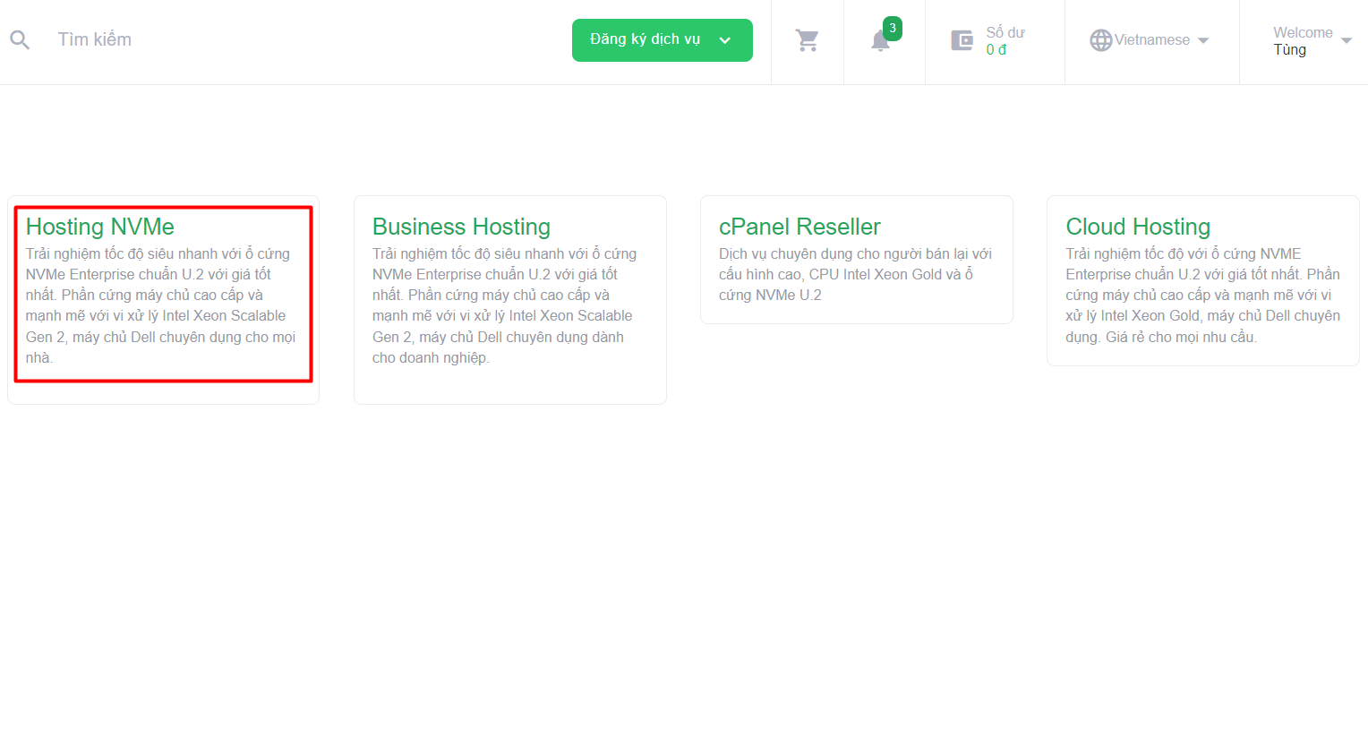 Hosting NVMe là gì? Nâng tầm trải nghiệm website với tốc độ siêu nhanh 5 cach-mua-hosting-nvme-tai-tinohost