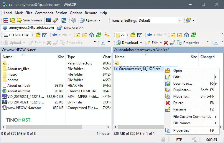 WinSCP là gì? Hướng dẫn cách cài đặt và sử dụng WinSCP cơ bản 9 cach-tai-tep-xuong-bang-winscp