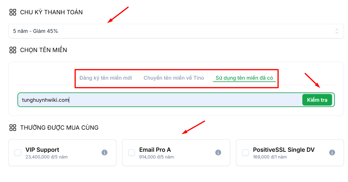 Hướng dẫn đăng ký hosting tại Tino cho người mới 3 Hướng dẫn đăng ký hosting tại Tino cho người mới 1