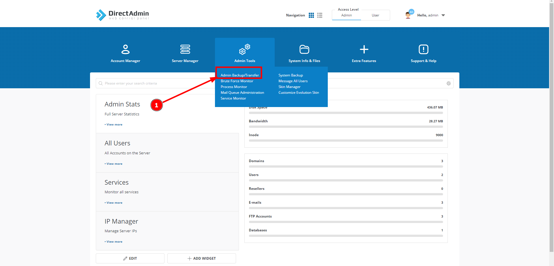 Hướng dẫn cách backup dữ liệu website từ Directadmin lên Google Drive 13 tao-backup-tren-directadmin