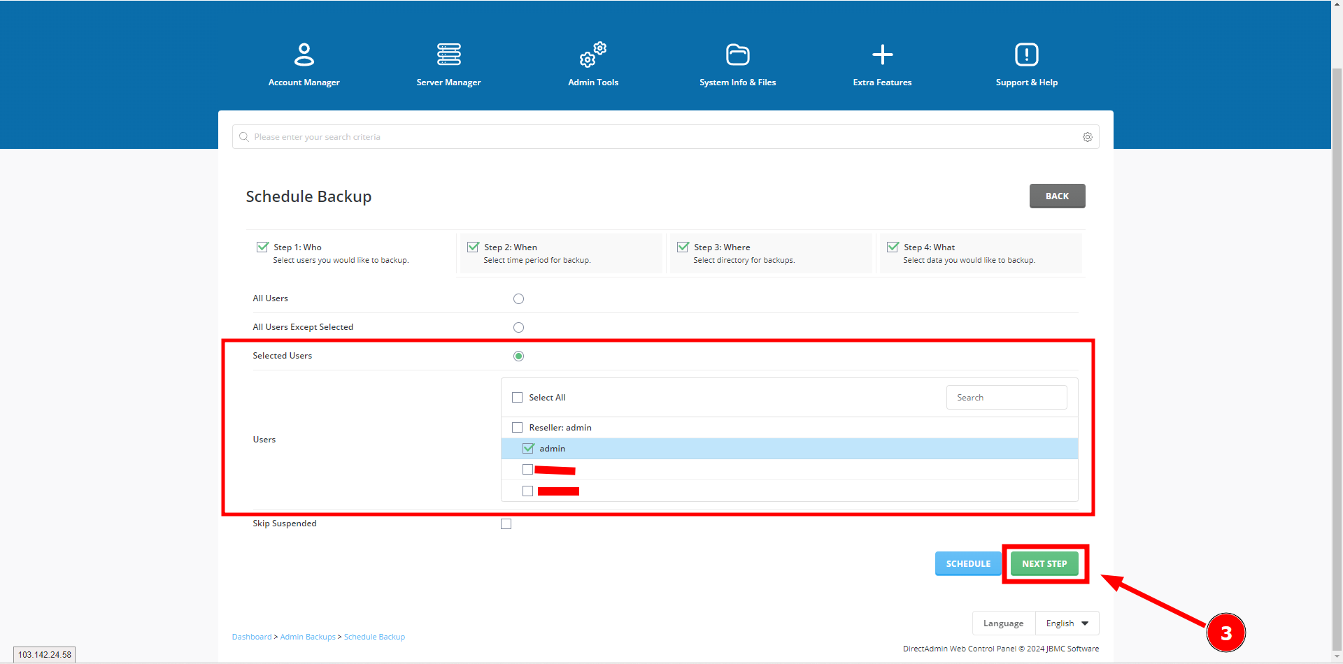 Hướng dẫn cách backup dữ liệu website từ Directadmin lên Google Drive 16 tao-backup-tren-directadmin