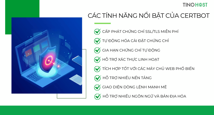 Certbot là gì? Tìm hiểu tầm quan trọng của Certbot trong việc cài đặt SSL 2 cac-tinh-nang-noi-bat-cua-certbot
