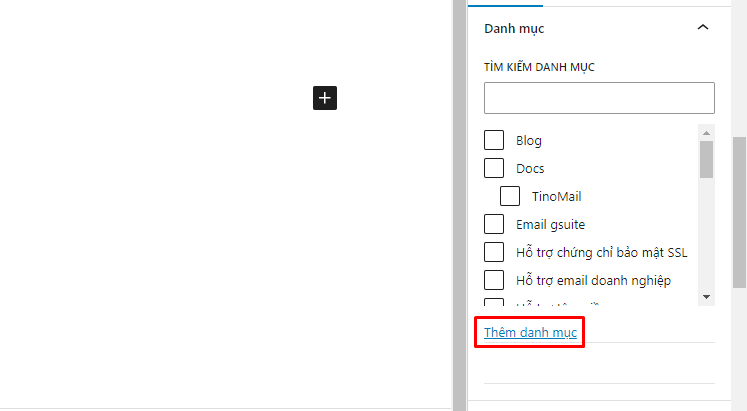 Hướng dẫn chỉnh sửa, thêm và xóa chuyên mục bài viết trên website WordPress 7 tao-danh-muc-moi-khi-soan-thao-bai-viet
