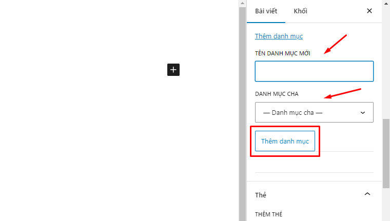 Hướng dẫn chỉnh sửa, thêm và xóa chuyên mục bài viết trên website WordPress 8 tao-danh-muc-moi-khi-soan-thao-bai-viet