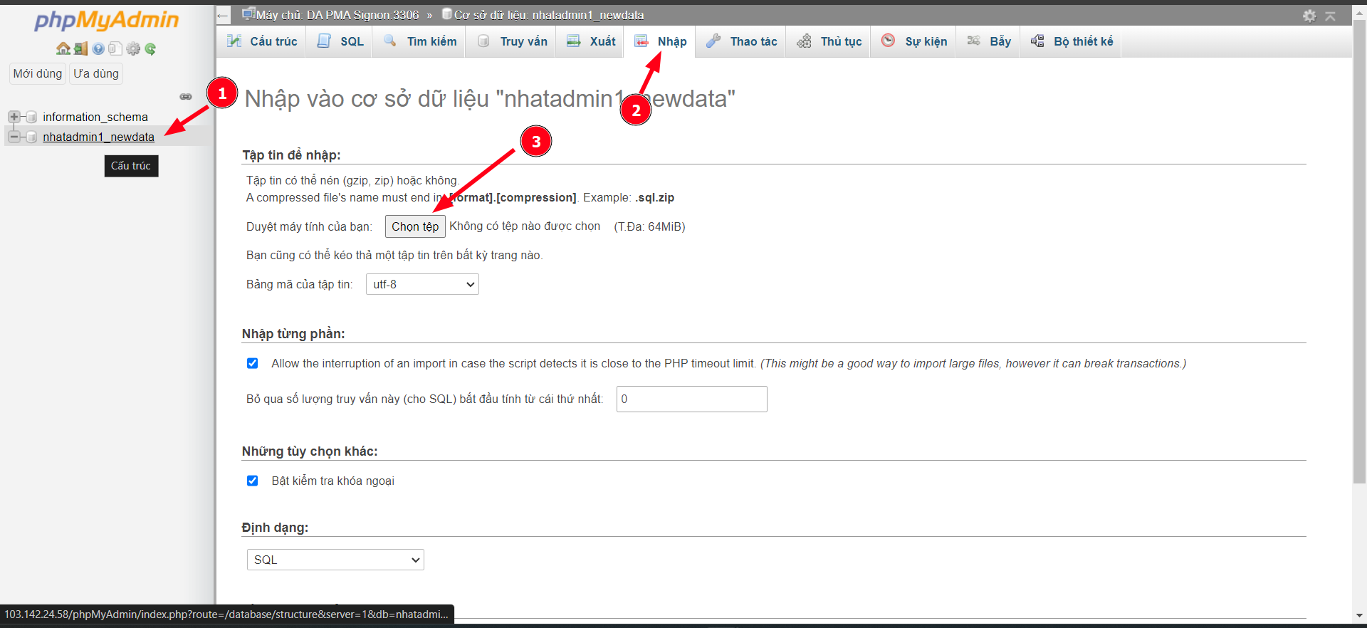 Hướng dẫn xử lý mã độc website WordPress trên DirectAdmin 20 tao-moi-database-cho-website