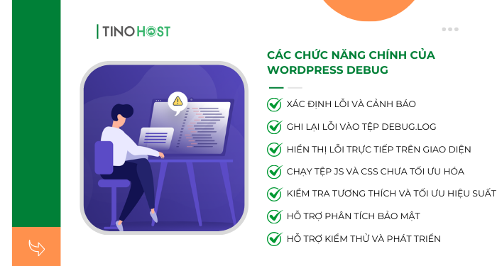 WordPress Debug là gì? Hướng dẫn cách bật/tắt WordPress Debug cho website 2 cac-chuc-nang-chinh-cua-wordpress-debug