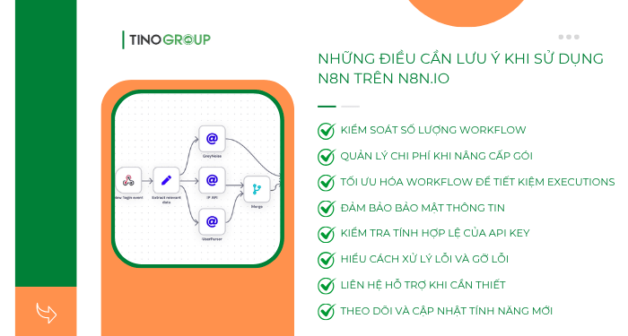 Những điều cần lưu ý khi sử dụng n8n trên n8n.io