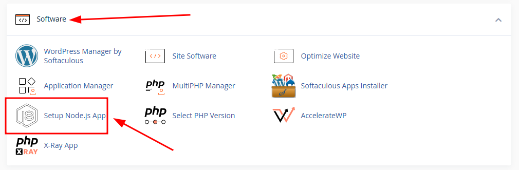 Cấu hình Node.js trong cPanel