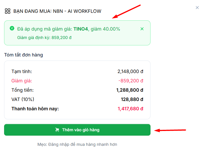 Hướng dẫn chi tiết cách cài đặt n8n trên VPS (tự host) 9 Đăng ký VPS N8N – AI Workflow